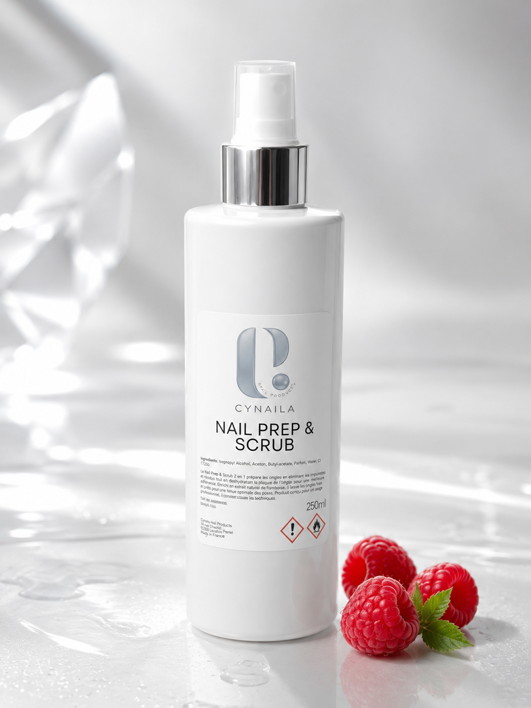 Nail Prep & Scrub – Déshydratant & Nettoyant parfum Framboise